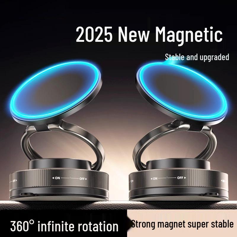 2025 Rotating Magnetic Phone Holder for Cars - Universal Suction Cup, Multifunctional Design