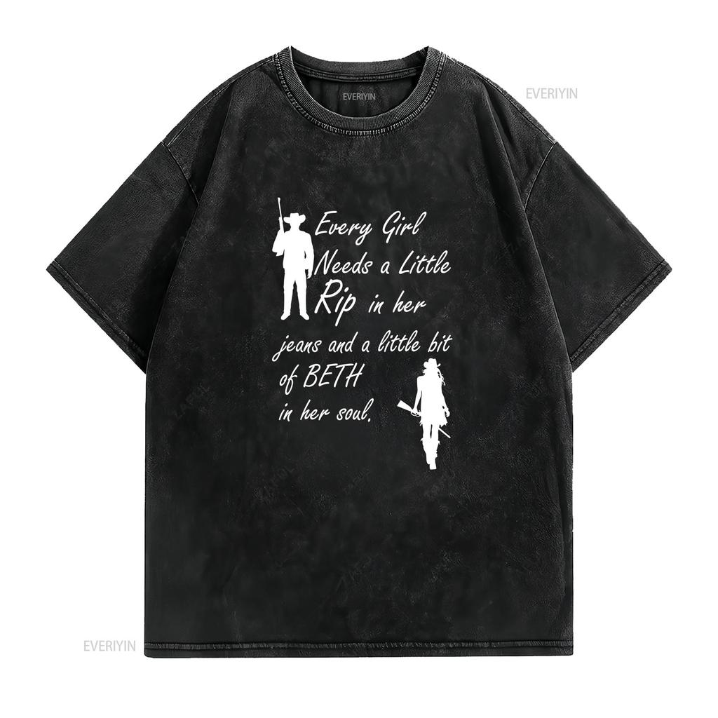 Every Girl Needs A Little Rip In Her Jeans T shirt Baggy Boyfriend Baseball 3110 vintage Washed Versatile Soft Stylish Slightly