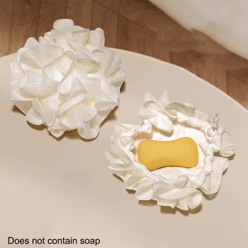 

1 Piece Of Soft Loofah Sponge Bath Ball -2-In-1 Soap Dispenser And Body Scrub, Exfoliating Shower Ball For Men And Women