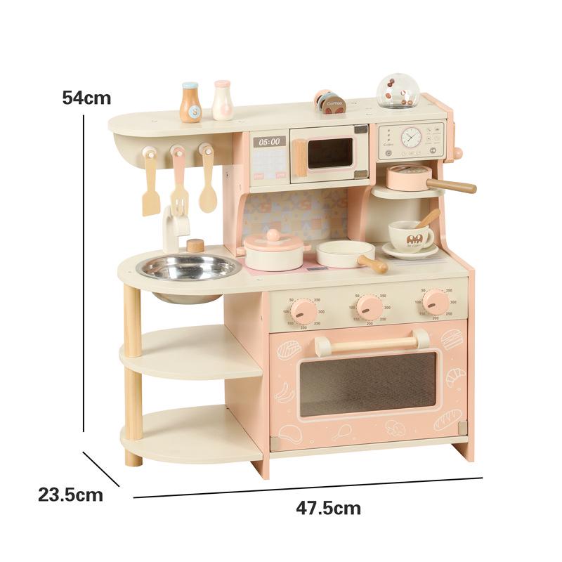 Wooden Pretend Play Coffee Maker & Stove - Educational Parent-Child Cooking Toy for Kids
