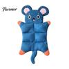 Tug And Pull Dog Toys Squeaky Animal Toy, No Stuffing Plush Chew Mouse Frog Interactive for Bored Dogs Tiger Toy Small Medium to Bite, Puppy Teething