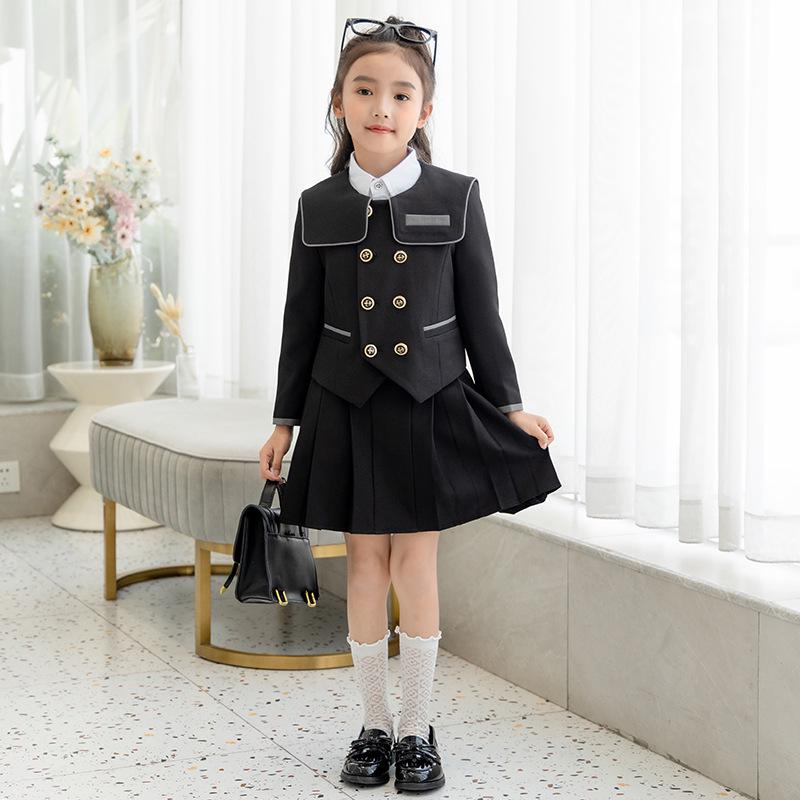 Girls' Casual Fashion Two-Piece Suit Set - Autumn Evening Dress