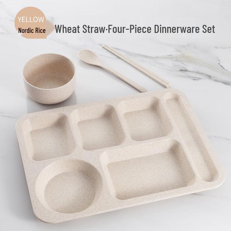 Nordic Wheat Straw Divided Meal Set