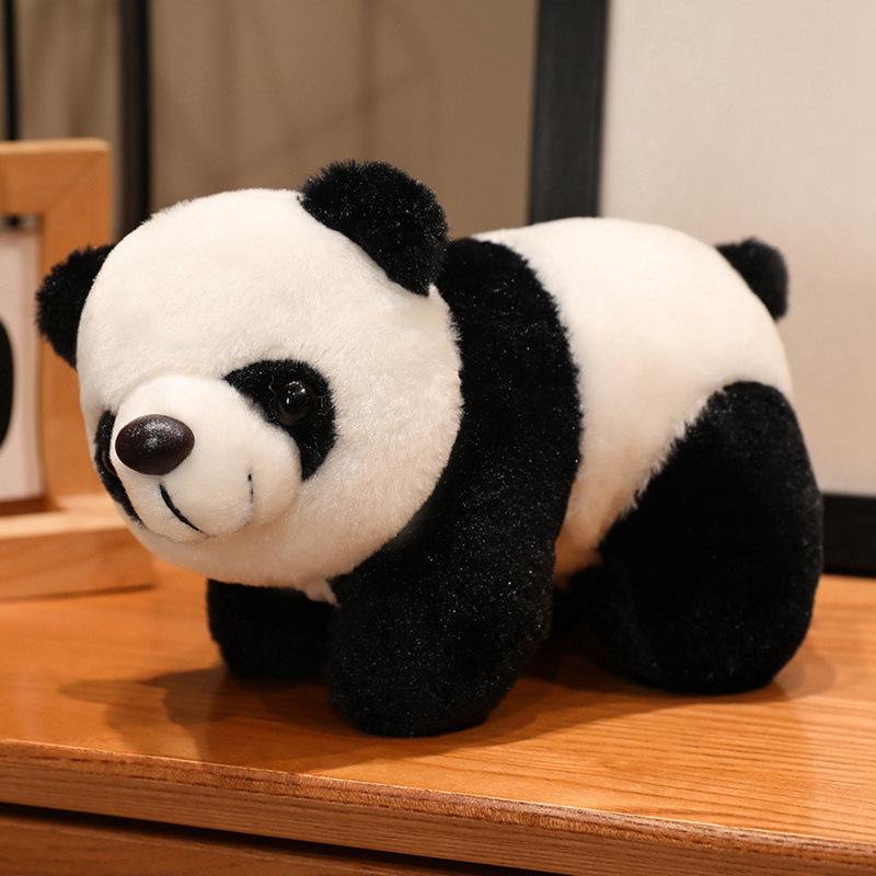 Cute cute black and white panda doll plush toy party red panda doll children's rag doll birthday gift
