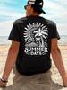 2026 Summer Bestselling Street Casual Fashion Soft and Breathable Simple Coconut Tree Print Unisexs Pure Cotton TShirt