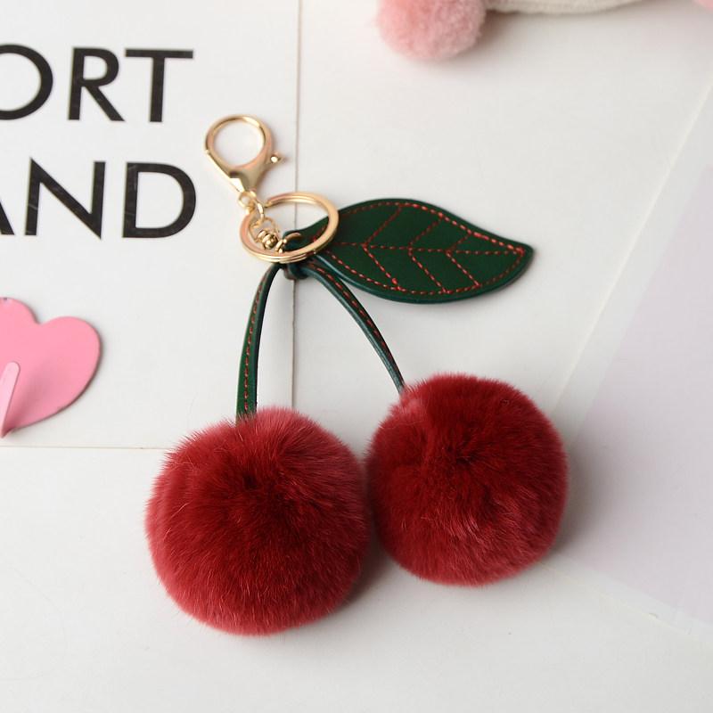 Cherry Keychain Cherry Accessories Bag Charms for Handbags Gifts for Women Plush Purse Charms Handbags Pendant for Women Girls