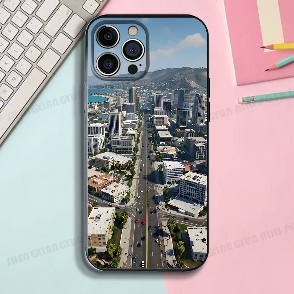 

Skylines City Silicone Phone Case For IPhone 17,16,15,14,13,12 X XS Plus Pro Max SE Shockproof Soft Cover iPhone17air