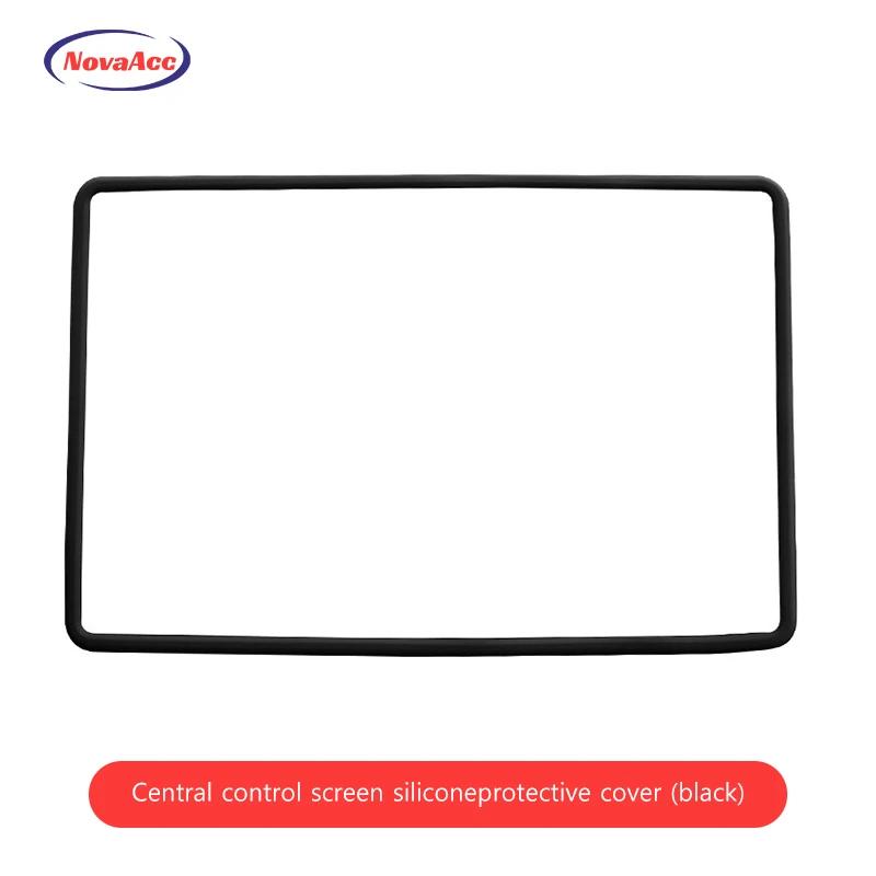 Car Interior Silicone Protective Cover For Tesla Model Y Juniper 2025 Central Control Display Rearview Mirror Protective Cover