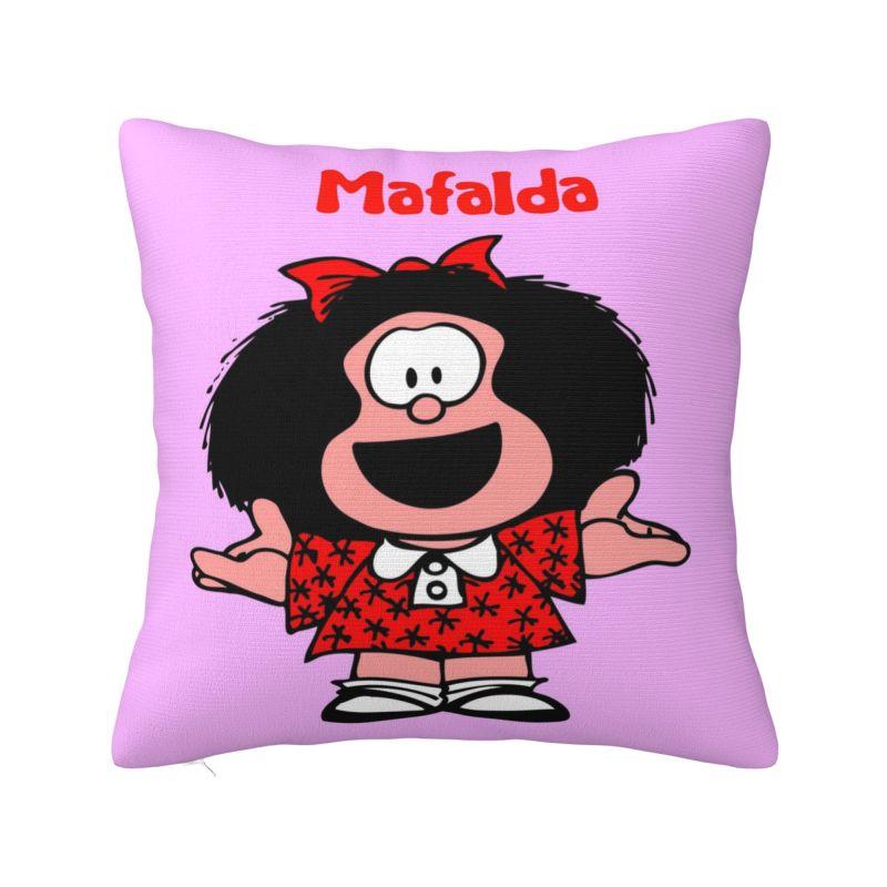 Custom Mafalda Kawaii Vintage Quino Comic Cartoon Mang Anime Modern Throw Pillow Covers Bedroom Decoration Chair Cushion