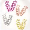 20pcs Carrot Shaped Paper Clips Cartoon Paper Decorative Clip Metal Paperclip  Home