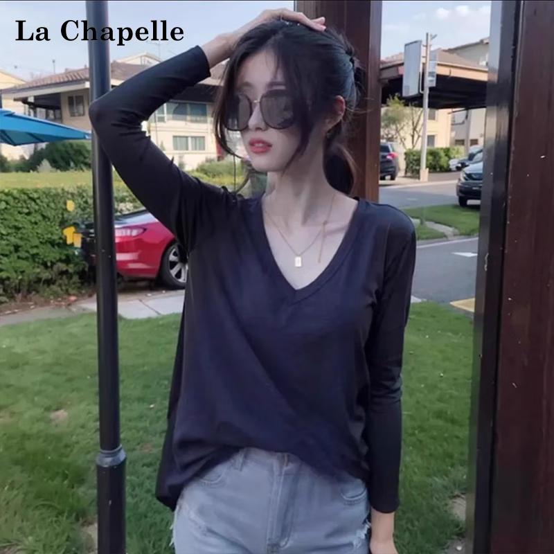 La Chapelle Women s V-Neck Long Sleeve T-Shirt 2X