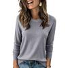 Pullover Sweaters For Women Round-neck Long Sleeve Breathable Loose Soft Cozy Knitted Sweater Tops