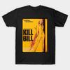 Herren Schwarzes T-Shirt mit Aufdruck Kill Bill Vintage Kunstwerk Kein-Schnitt Transferpapier Druck Baumwoll-T-Shirt