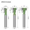 1/3 pz 1/4 pollice 6 mm gambo T slot router bit bullone esagonale foro chiave foro chiave lavorazione del legno fresa fresa finale