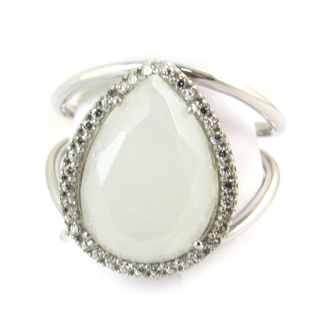 Inel de argint 'Sissi' alb