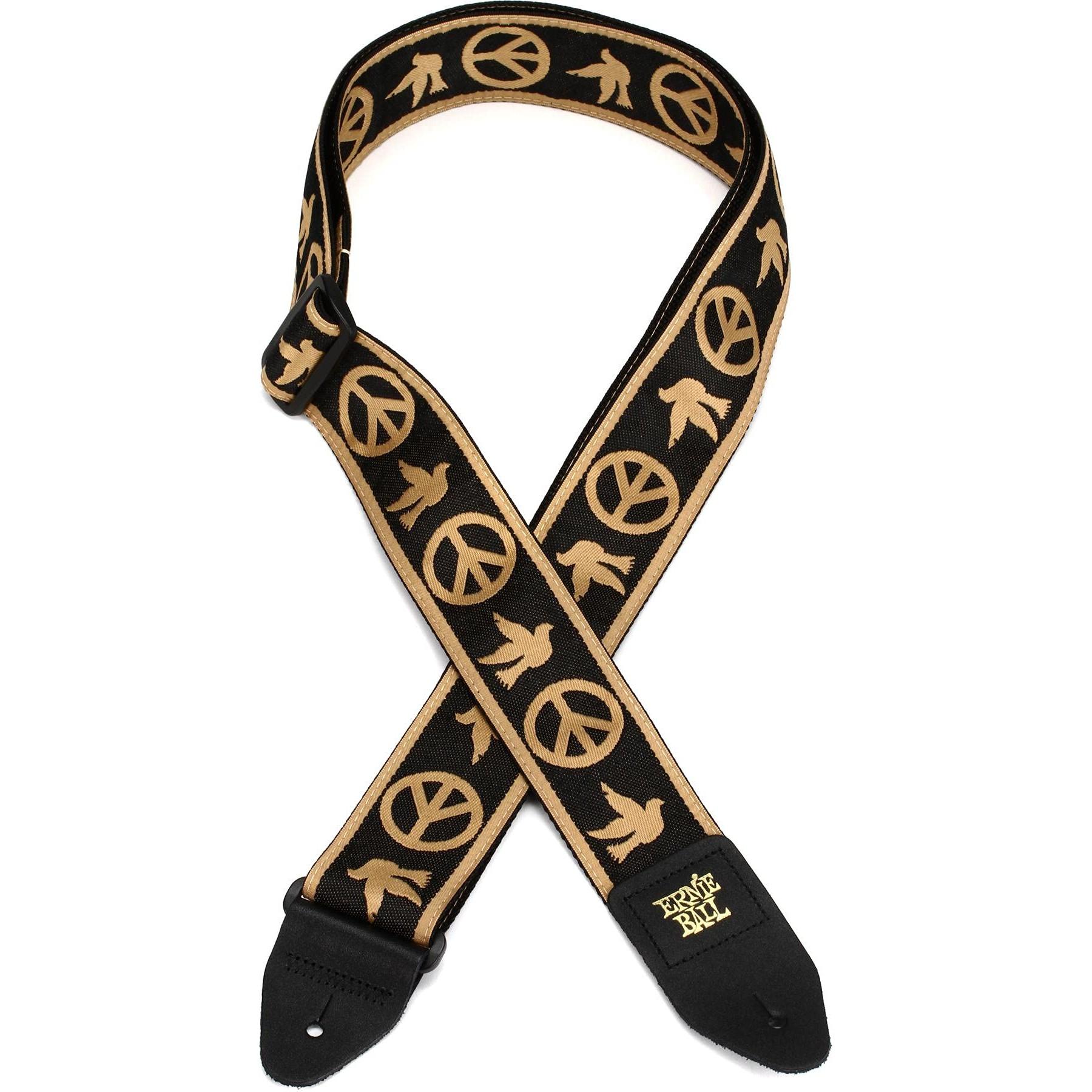 [Genuine Product] ERNIE BALL 4613 Guitar Strap JACQUARD STRAP PEACE LOVE DOVE Jacquard Strap Peace Love Dove