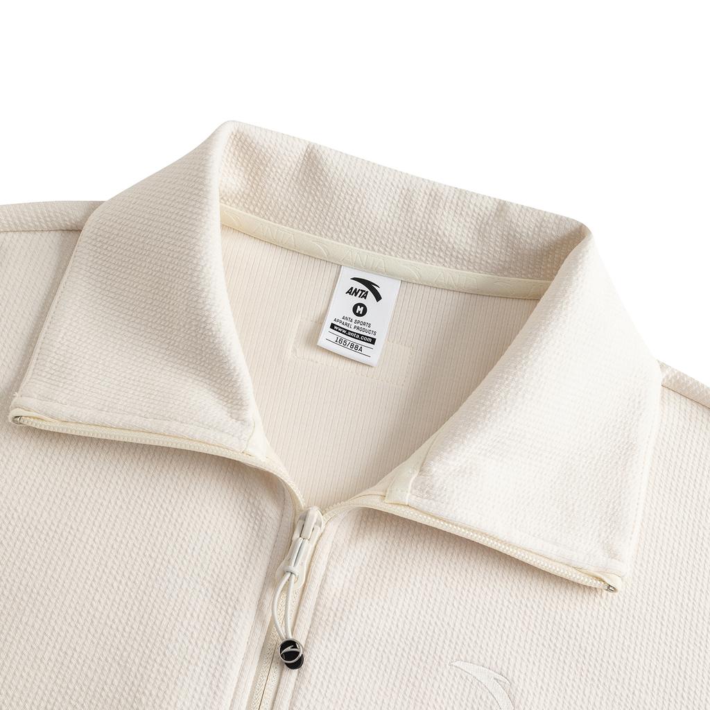 Anta Travel Comprehensive Training Series Knitted Sports Jacket Women Jackets Warm-Sun-White 962617701-1