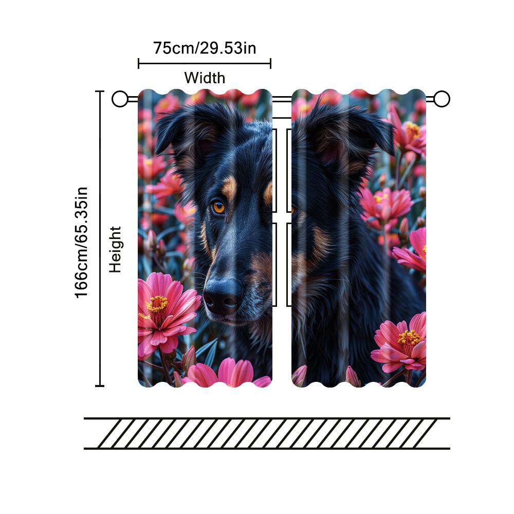 Filtering Curtains Excluding Rods Non Movable Without Batteries Dog Use Bedrooms Living Rooms Set Of 2 Made Polyester Area Decor