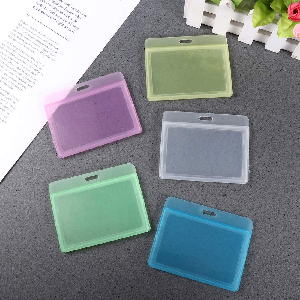 Retractable Key Holder Transparent Badge Holder Name Card Cover ID Card Holder Bank Card Holder