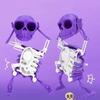 Kids Wind-up Dancing Skeleton Toy No Need Battery 3D Print Shaking Skull Doll Spring Clockwork Toy Desktop Decor Children Adults Birthday Gift