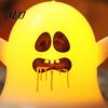 Colorful Ghost Mood Light 6 Pcs Decorative Light, LED Color Changing Warm Flameless Battery-Operated Halloween Party Table Centerpiece Mini