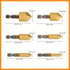 6pcs Hexagonal Handle Titanium Plated Five Edge Chamfer for Reaming and Chamfer Woodworking Drill Set Made of High Speed