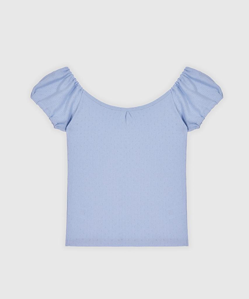 HAINT Sophie 2Way Shirring Top_3Col Ivory,Light Blue,Red