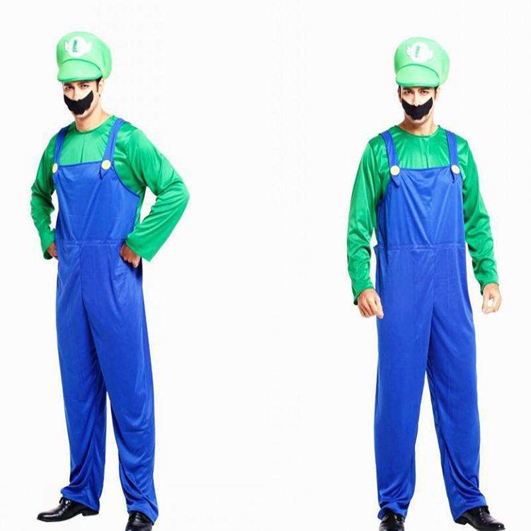 Mario Parent-Child Halloween Cosplay Costume Set - Masquerade Performance & Children's Wear
