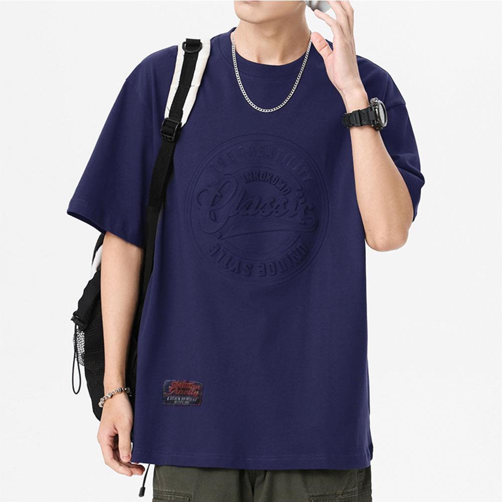 3D Print Steel Print Cotton American Vintage Short-sleeved T-Shirt Men Casual T Shirt Classic Printed T-shirts Tops Tees