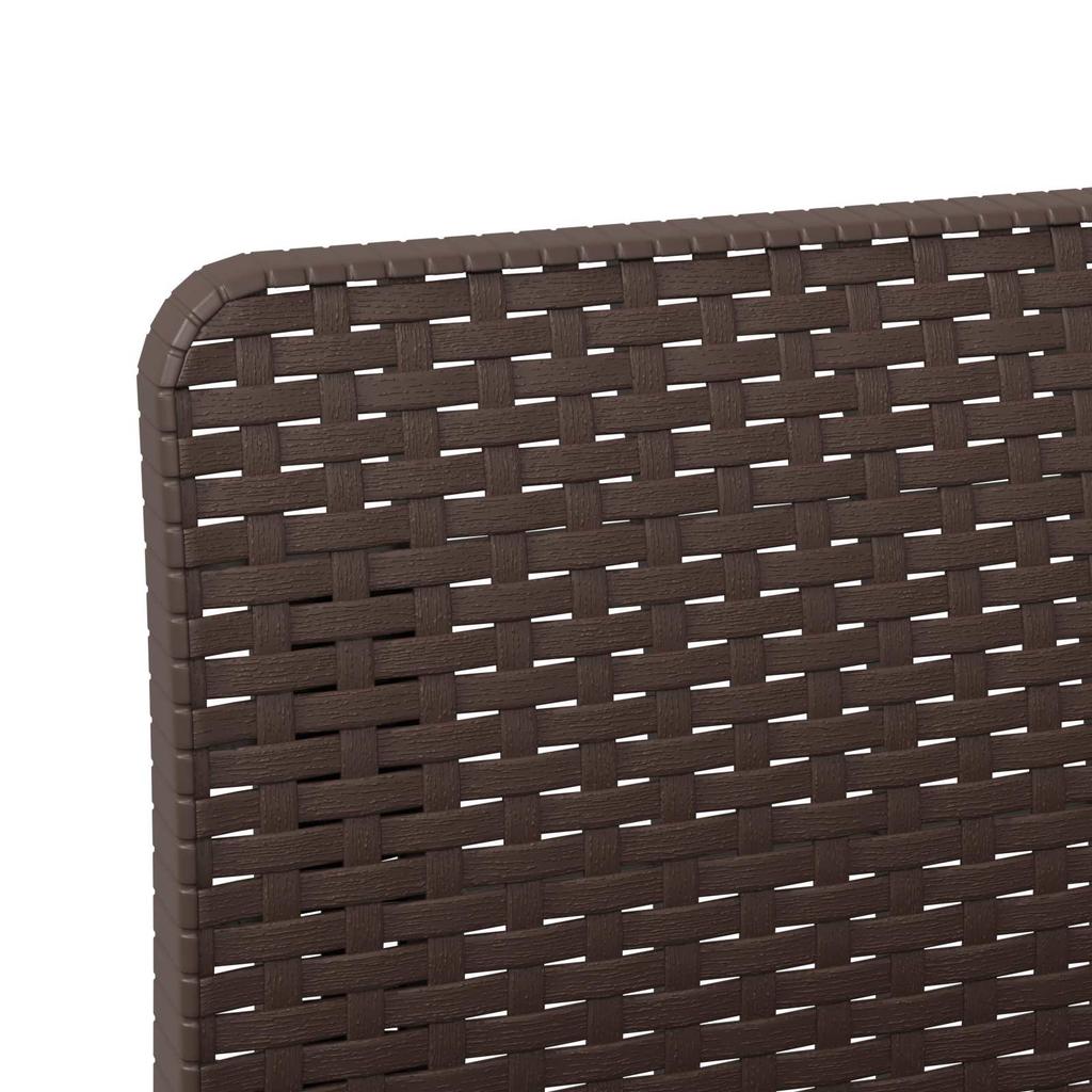 1 Seater Garden Sofa Rattan Look PP Brown