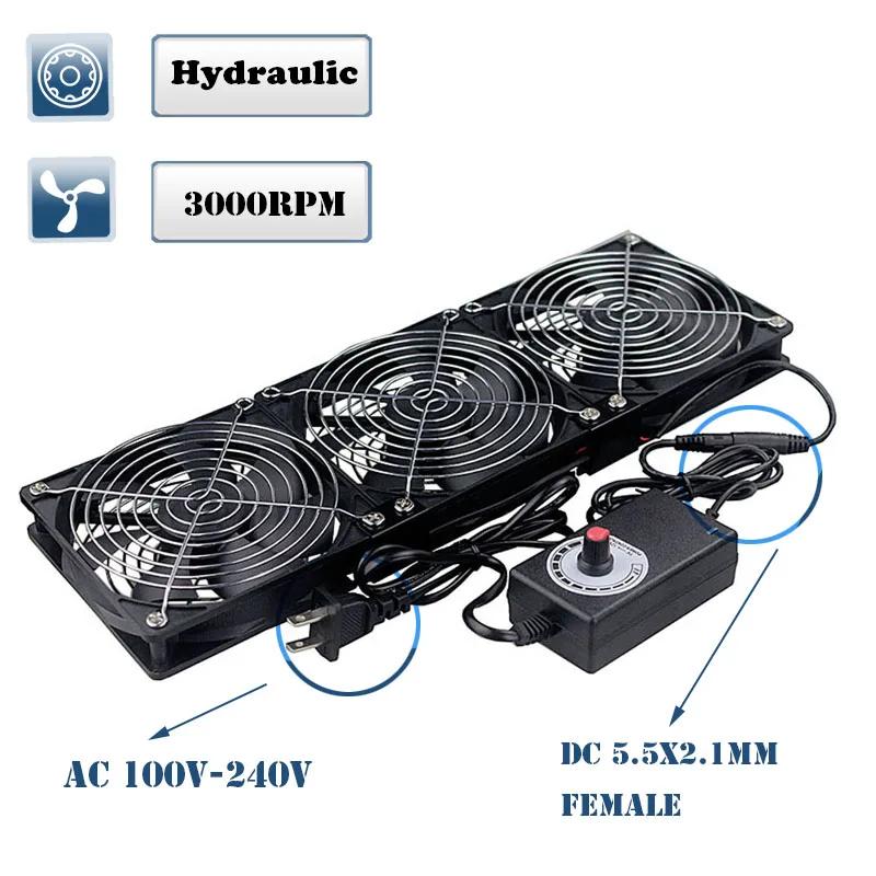12cm High Speed DC 12V 220V Btc Mining Machine Chassis Exhaust Fan 120MM Violent Server Cooling Fan