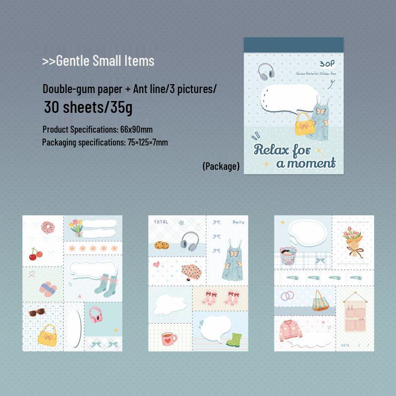 Ketchup Tear-off Sticker Book: Hand-drawn Patterns for Relaxing Journals and DIY Collage Decoration.