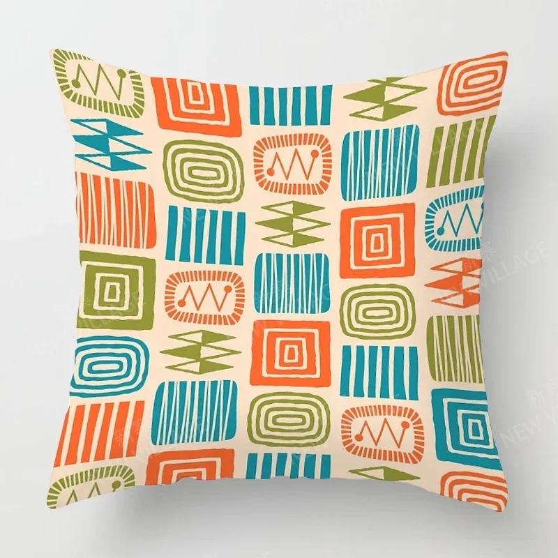 Nordic Fall Home Decor Autumn Throw Pillow Case Sofa Cushion Cover Modern Geometry