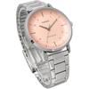 Casio LTP-VT03D-4B Analog Quartz Women's Watch Salmon Pink Metallic Metal Band