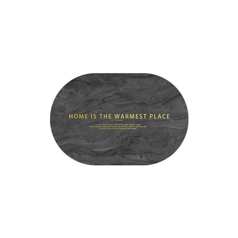 Modern Simple Marble Bathroom Toilet Water Absorption Quick-drying Pad Rubber Non-slip Home Entrance Door Mat