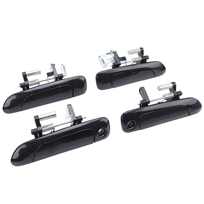 Vehicle Outside Door Handle Set, 4 Plastic and Metal Handles, Part 72640S5A013 for Exterior Door Repair Planning and Replacement Tasks