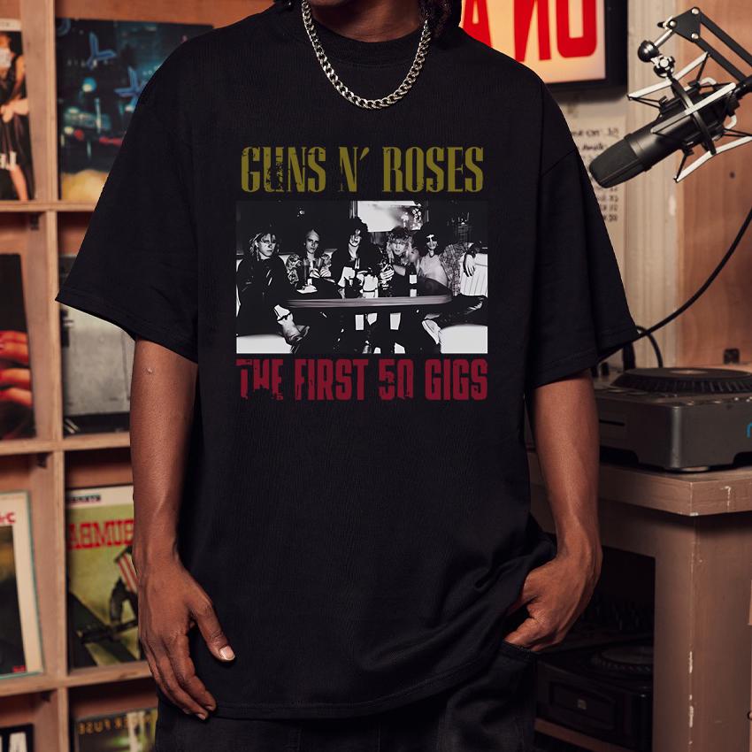 Рок-группа Guns N Roses Аксель Роуз Слэш Графическая футболка Мужская Женская Хип-хоп винтажная уличная одежда Унисекс Хлопковые футболки с коротким рукавом XL