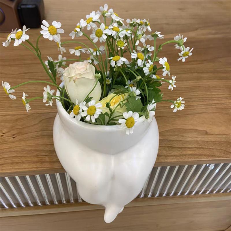 Hydroponic Vase Ass Vase Ceramic Flower Pots Body Art Bust Ceramic Flower Pot Vase Plant Pot Fleshy Flower Vase Home Decoration