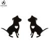 Cute Stainless Steel Heart Dog Earring for Women Cartoon Animal Ear Jewelry Girls Student Lovely Pup Earrings Gifts Accessories