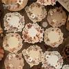 Forest Wreath Kraft Paper Embossed Sticker Pack: Retro Letterpress Theme