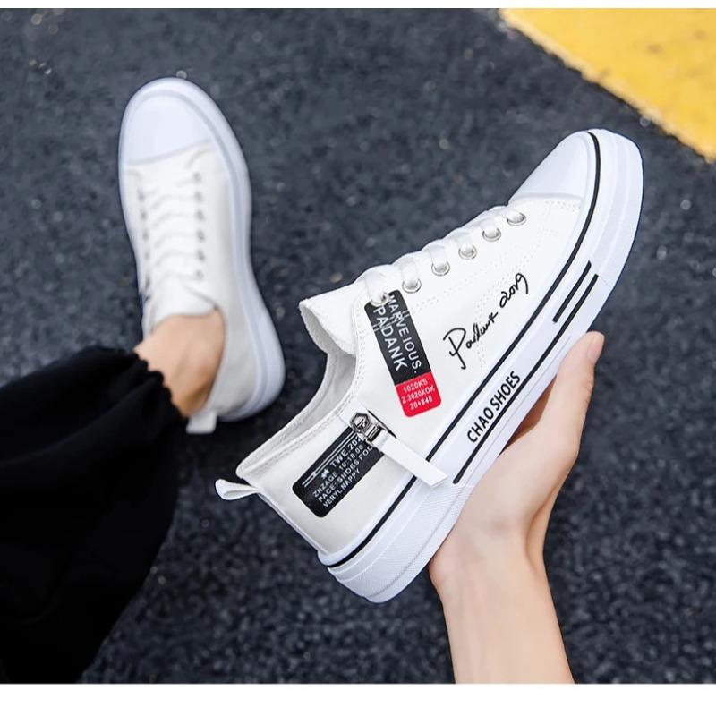 Letnie Męskie Trampki Płócienne Niskie Codzienne Oddychające Buty Nastolatki Modne Lekkie Młodzieżowe Streetwear Wygodne Obuwie
