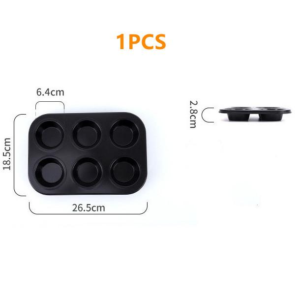 4/6/9/12Holes DIY Non-Stick Cake Pan Bakeware Muffin Cupcake Mold Baking Dish Carbon Steel Kitchen Oven Trays Pastry Tool