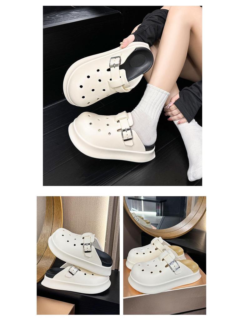 2026 Women's Summer EVA Closed-Toe Half-Slippers - Non-Smelly, Versatile, Fashionable Outdoor Footwear