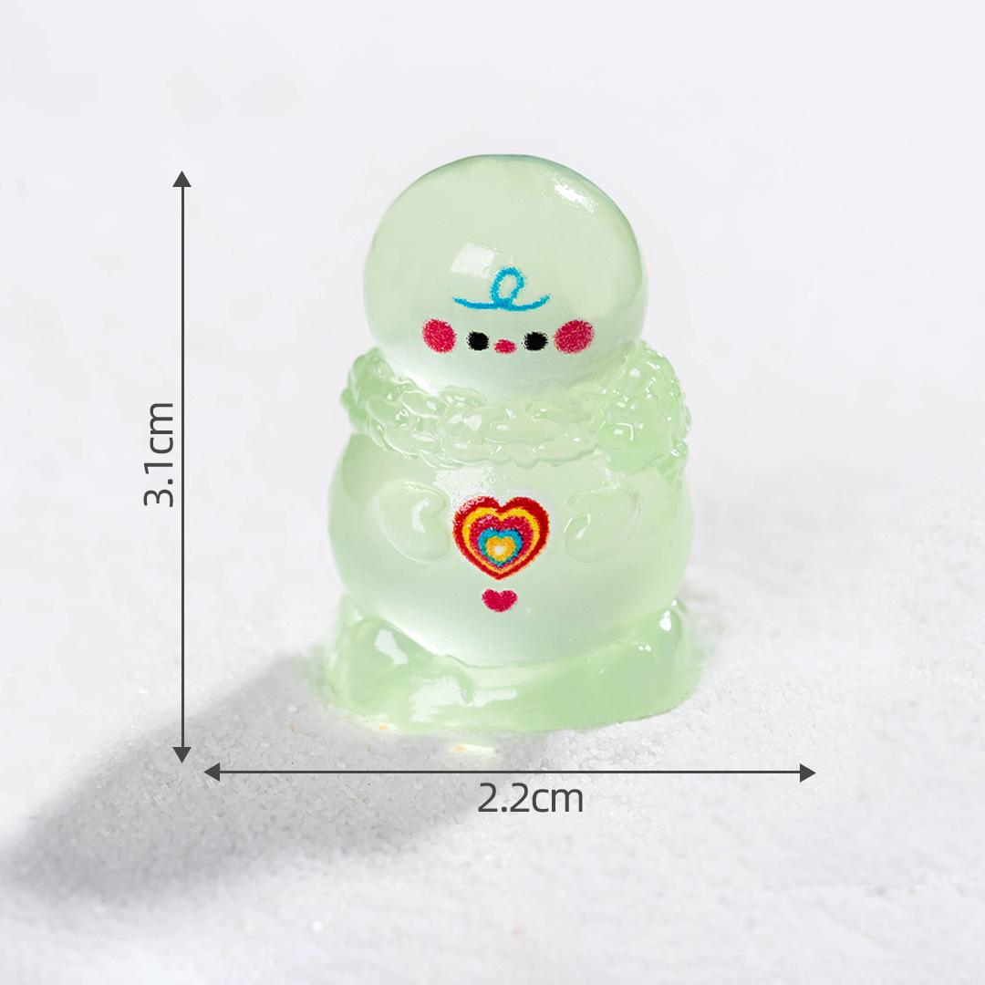 

Рождественский милый светящийся в темноте снеговик украшение своими руками микропейзаж снежное украшение аксессуары смоляное украшение Luminous Snowman 10pcs