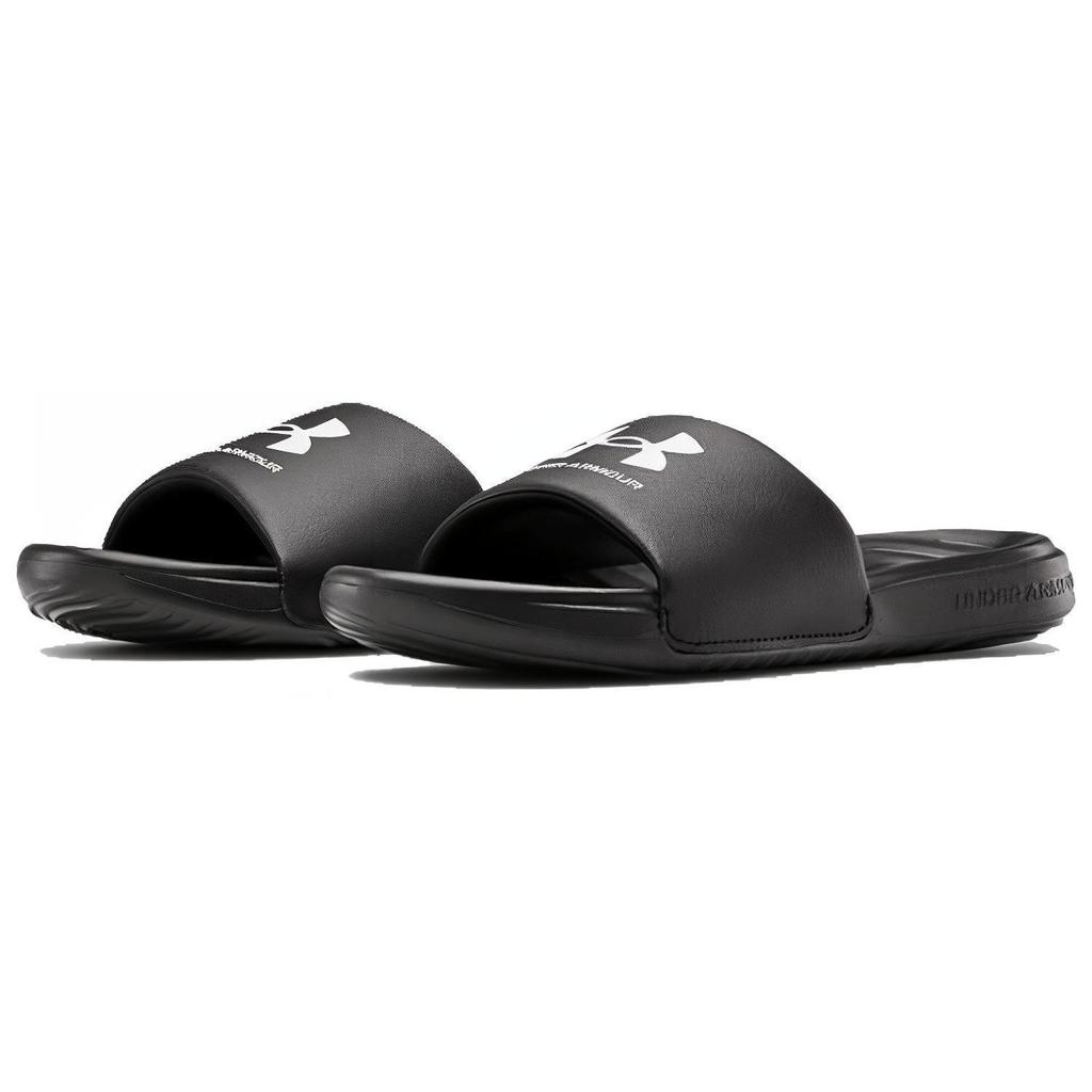Under Armour Ansa Fixed Slides 'Black White' Women's 3023772-004