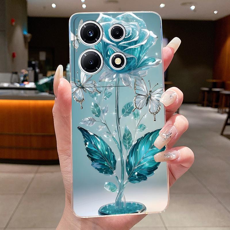 For Infinix Note 30 VIP Phone Case X6710 Clear Silicone Soft Cover For Infinix Note 30 VIP Fashion Flower Cases Note30 VIP Coque