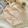 Culotte taille basse pour femme, avec bords noirs en forme de champignon, mignonne, simple, en coton respirant, sous-vêtement triangulaire