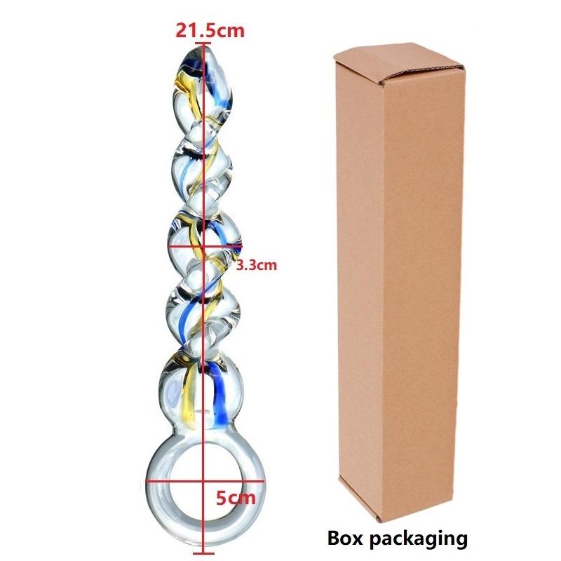 Glass Crystal Dildo Anal Plug Lesbian Sex Toy Vaginal Clitoral Stimulation Stick Smooth Sex Product For Female Masturbation