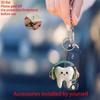Double Texture Tooth Auto Hanging Pendant Ornament Craft Adjustable Decoration Suitable For Christmas Birthdays Travel