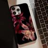 Elegante Rote Lilienblume Handyhülle für Samsung S25 S24 S23 S22 S21 S20 Note20 FE Ultra Plus 5G Weiche Hülle